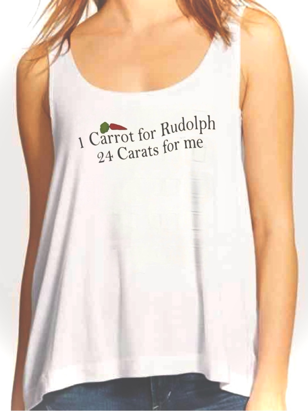 Wildfox White Graphic Holiday Tank Top